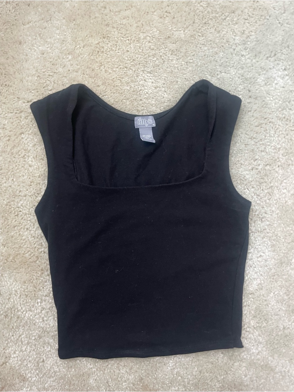 Tilly's Black Square-Neck Tank Top